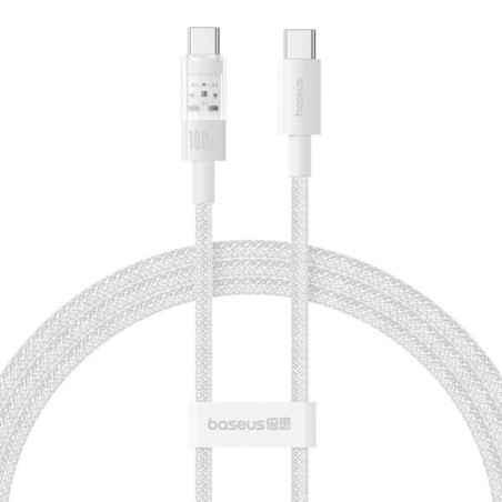 CABLU alimentare si date Baseus Gem- Fast Charging Data Cable pt smartphone- USB Type-C la USB Type-C 100W- 1m- alb P10373000211