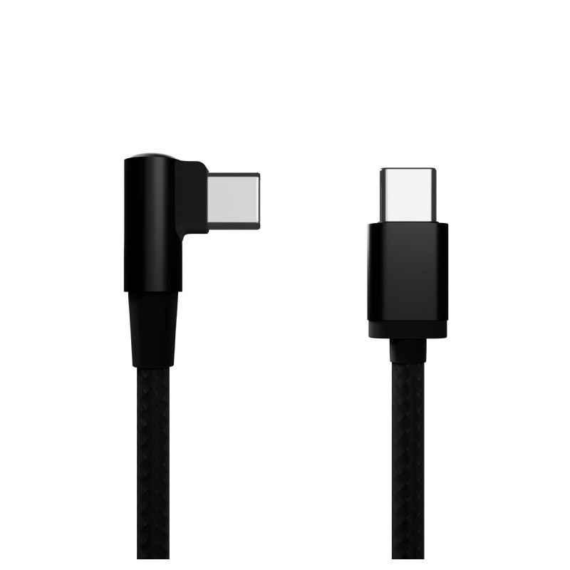 CABLU alimentare si date GEMBIRD- pt smartphone- USB 20T) la USB 20 Type-CT) 90 grade- 02m- negru- CC-USB2-CMCML-02Mtimbru verde