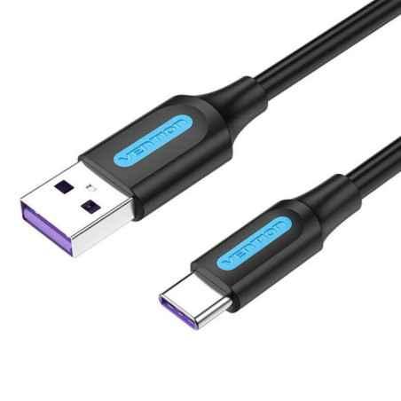 Cablu alimentare si date Vention- USB 30T) la USB Type-CT)- 05m- 5 Gbps- 3A- PVC- negru- COZBDtimbru verde 008 lei) -69227947493