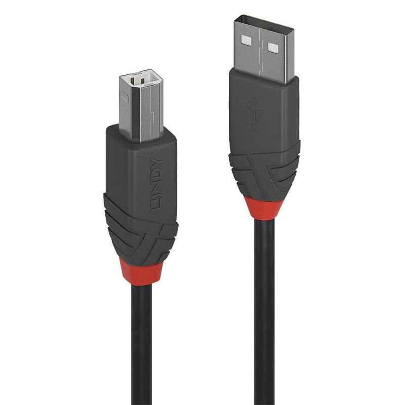 Cablu Lindy USB A-USB B Anthra 1m negru LY-36672timbru verde 08 lei)