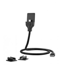 TNB METALIC USB-C USB CABLE charge- synchro and support- 60cm- bk CBUSBCMETALtimbru verde 008 lei)