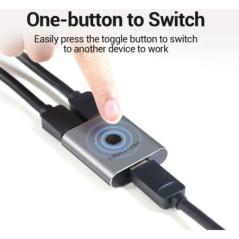 SWITCH video Vention- HDMI(M) la 2 x HDMI(M)- bi-directional- rezolutie 4K la 60Hz- aluminiu- gri- AFUH0timbru verde 008 lei) -
