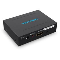 CONVERTOR audio-video Vention- HDMI(M)- EDID audio la HDMI(M)- SPDIF- 2x Jack(M) audio- - rezolutie - metal- negru- AFHB0timbru
