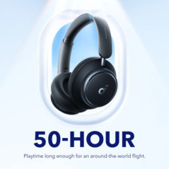 Casti Anker Soundcore Space Q45- Over-Ear- utilizare multimedia- Bluetooth 53- AUX- USB-C- durata baterie pana la 50 ore- Noise
