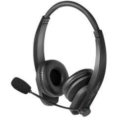 CASTI Logilink- wireless- standard- utilizare multimedia- MP3- smartphone- microfon pe brat- conectare prin Bluetooth 50- negru-