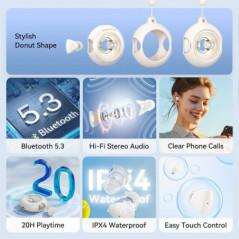 Casti TWS Vention Tiny T17- tip butoni- utilizare multimedia- Bluetooth 53- acumulator 35mAh/300mAh- durata baterie pana la 20 o