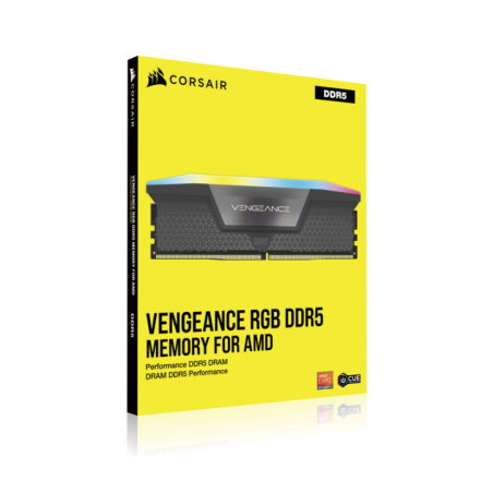 Corsair Memorie DDR5- 16GB- 5600MT/s- C40- 125V- AMD/Intel- Gri- RGB- VENGEANCE CMH16GX5M1B5600Z40