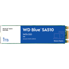 SSD WD Blue SA510 1TB SATA- M2 2280- Read/Write: 560/520 MBps- IOPS 90K/82K- TBW: 400 WDS100T3B0B-00AXS0