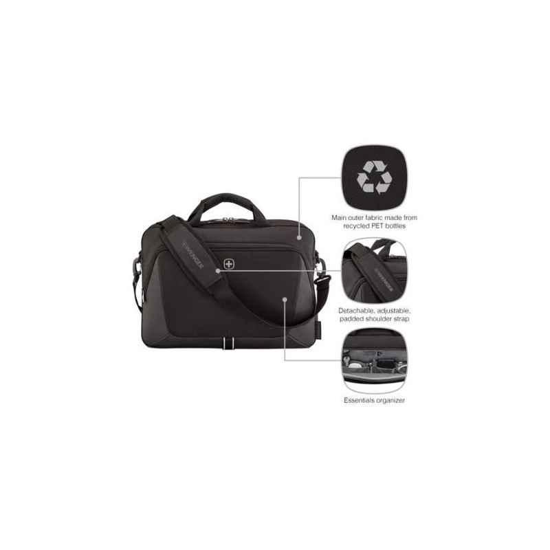 Wenger- XE Brief 16- 16 Laptop Briefcase with Tablet Pocket- Black 653300