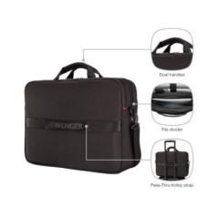 Wenger- XE Brief 17- 17 Laptop Briefcase with Tablet Pocket- Black 653301