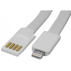 Cablu de date plat USB A tata - compatibil iPhone 5 - 80cm