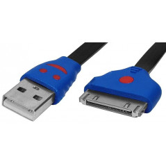 Cablu de date plat USB A tata - compatibil iPhone 3/4 - 90cm