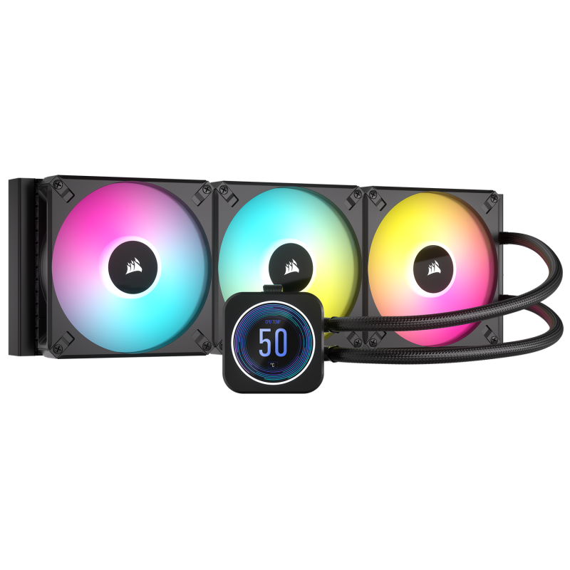 Cooler Corsair iCUE H170i ELITE LCD XT&nbsp,- skt universal- racire cu lichid- ventilator 120 mm x 3- 1700 rpm- iluminat RGB- CW