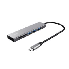 TRUST HALYX FAST USB-C HUB & CARD READER 24191timbru verde 08 lei)