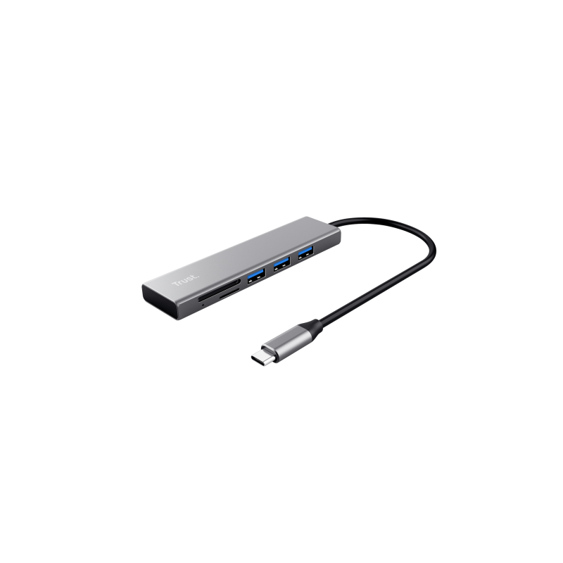 TRUST HALYX FAST USB-C HUB & CARD READER 24191timbru verde 08 lei)