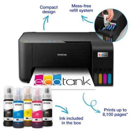Multifunctional Inkjet CISS Color Epson- L3270- A4- Functii:Impr-Scan-Cop-Viteza Print Mono:10 ppm-Viteza Print color:5 ppm-Cone