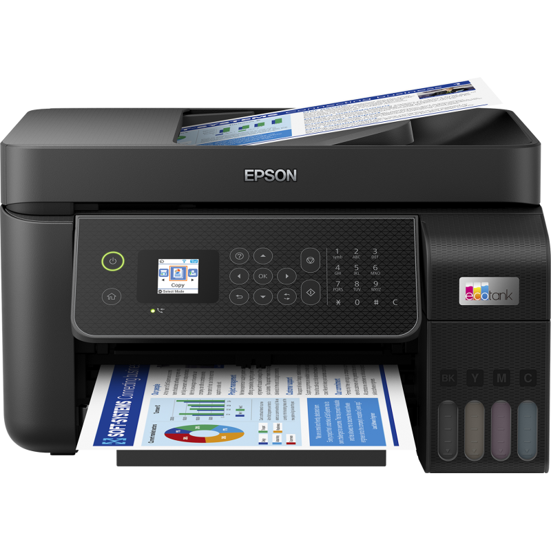 Multifunctional Inkjet CISS Color Epson L5310- A4- Functii: Impr-Scan-Cop-Fax- Viteza de Printare Monocrom: 33ppm- Viteza de pri