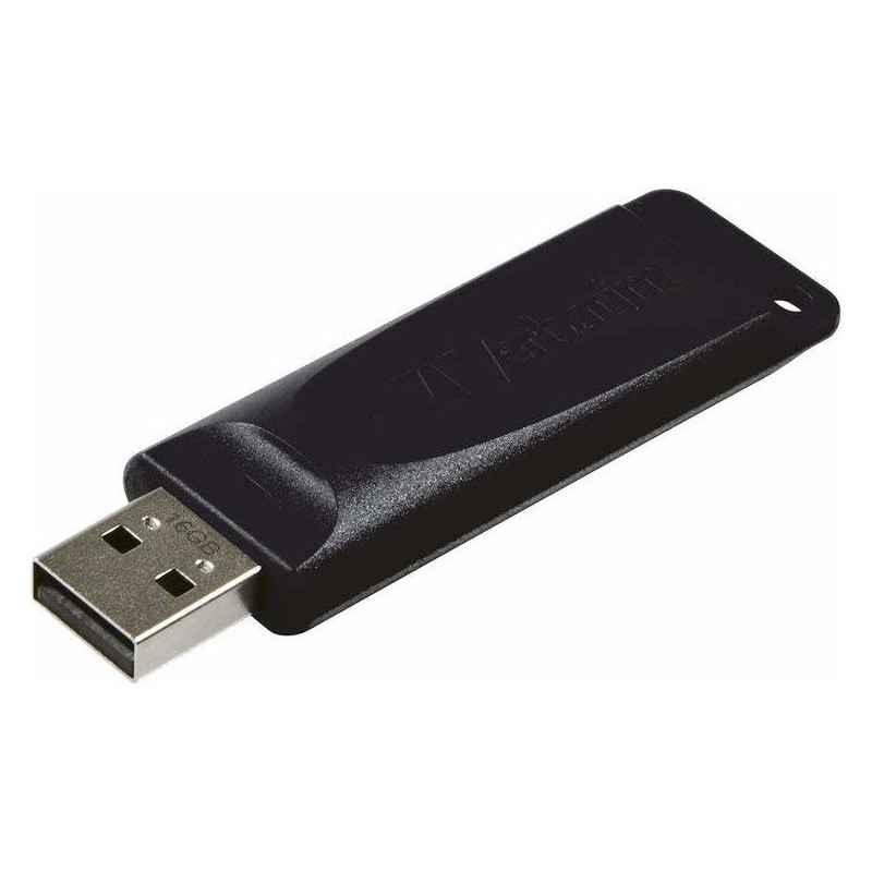 MEMORIE USB VERBATIM StoreNGo SLIDER 16GB USB 20 NEGRU 98696TIMBRU VERDE 003 LEI)