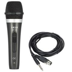Microfon cu fir Akai- tip hipercardioid burete integrat- negru- AMF-100