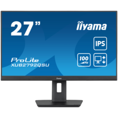 IIYAMA Monitor LED XUB2792QSU-B6 27 WQHD IPS 2560 x 1440 @100Hz 250 cd/m2 1300:1 04ms MPRT HDMI DP 4xUSB 32 Full Ergonomic XUB27