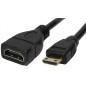Cablu adaptor HDMI mama - mini HDMI tata - 15cm