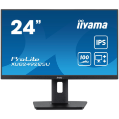 IIYAMA Monitor LED XUB2492QSU-B1 238 IPS 2560 x 1440 @100Hz 300 cd/m2 1000:1 05ms HDMI DP USB-Hub height- swivel- tilt- pivotrot
