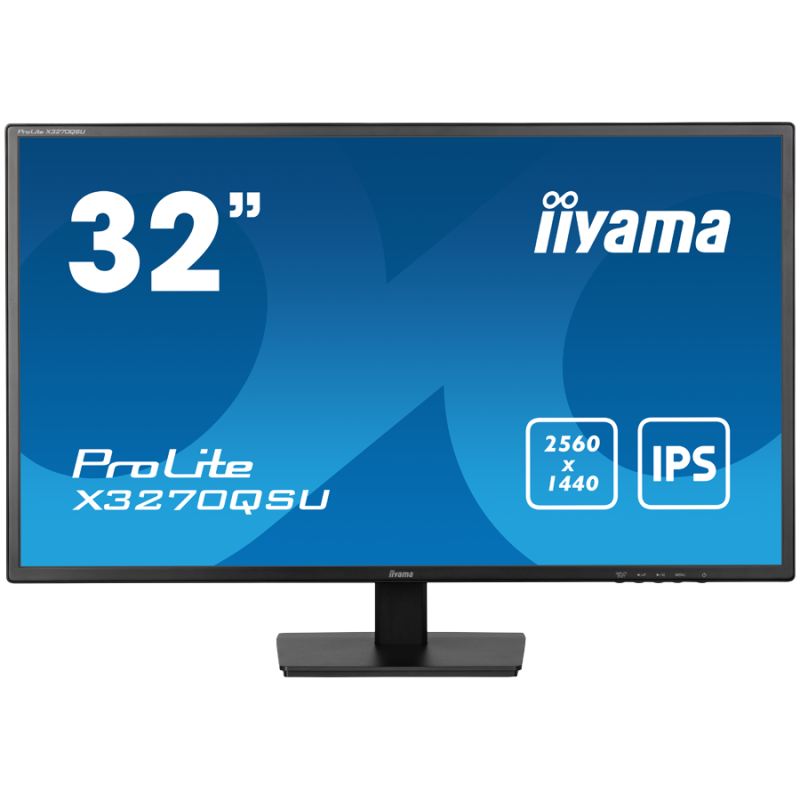 IIYAMA Monitor LED X3270QSU-B1 315 IPS WQHD 2560 x 1440 @100Hz 250 cd/m2 1200:1 3ms HDMI DP USB Hub Tilt X3270QSU-B1timbru verde