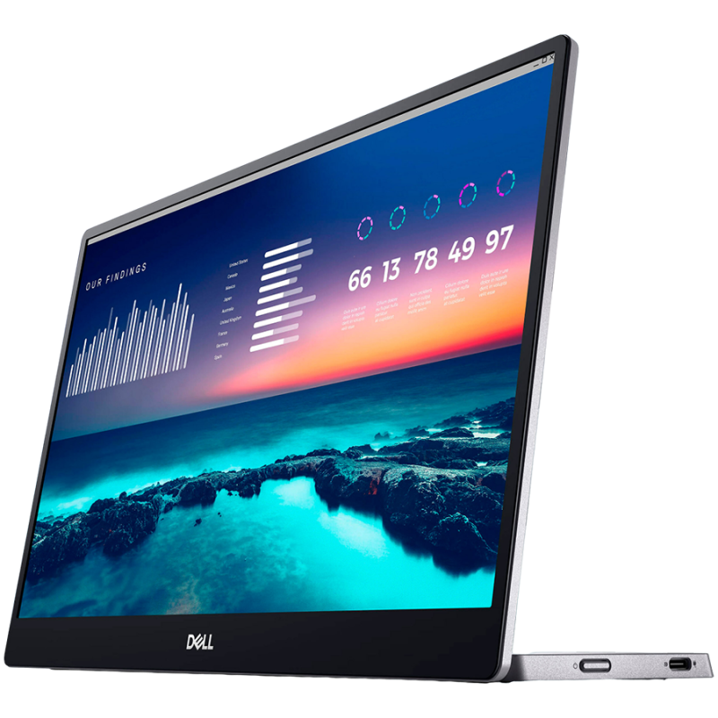 Monitor LED Dell Portable P1424H- 14- FHD1920x1080)- 16:9 60Hz- IPS AG- ComfortView- Anti-glare- 300 cd/m2- 1000:1- 178/178- 6ms