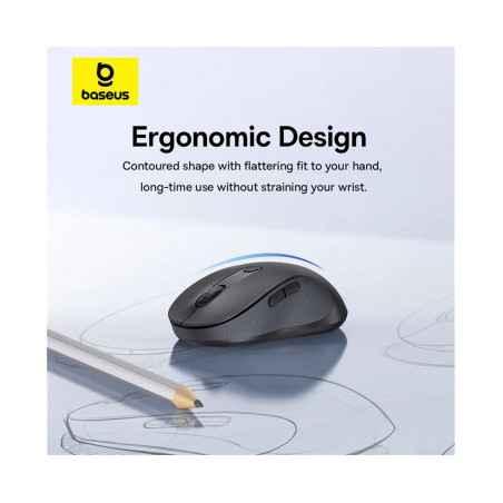 MOUSE Baseus F02 PC sau NB wireless- 24GHz si Bluetooth- optic- 800/ 1200/1600 dpi-butoane/scroll 4/1- negru-B01055505111-01timb