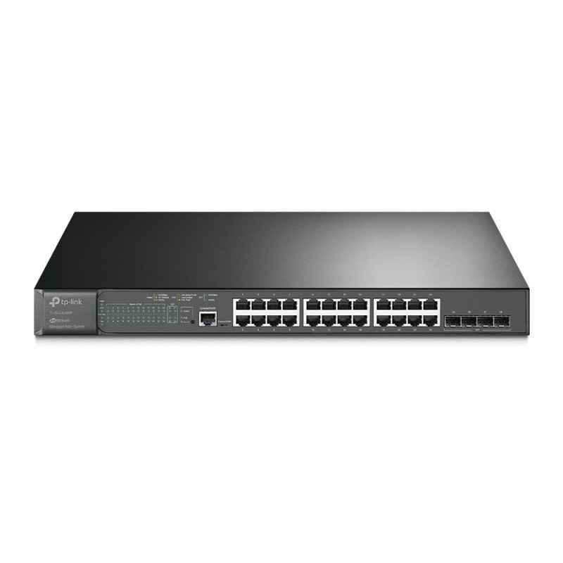 Switch TP-Link cu management L2- 24 Porturi Gigabit POE- 4× Gigabit SFP Slots- 1× RJ45 Console Port- 1× Micro-USB Console Por