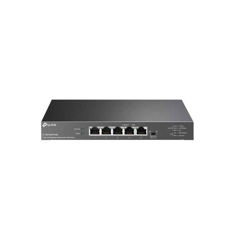 Switch TP-Link- 5-Port 25G Desktop Switch with 4-Port PoE- IEEE 8023af/at/bt- metalic TL-SG105PP-M2timbru verde 2 lei)