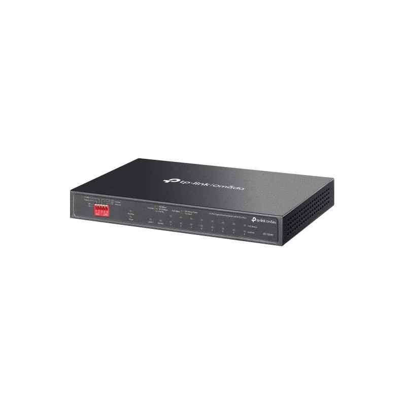 SWITCH TP-LINK Omada unmanaged- 9×Gigabit RJ45- and 1×Gigabit combo SFP/RJ45 Port8 porturi POE buget total 123W)- carcasa meta