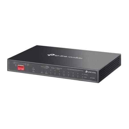 SWITCH TP-LINK Omada unmanaged- 9×Gigabit RJ45- and 1×Gigabit combo SFP/RJ45 Port8 porturi POE buget total 123W)- carcasa meta