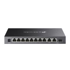 SWITCH TP-LINK Omada unmanaged- 9×Gigabit RJ45- and 1×Gigabit combo SFP/RJ45 Port8 porturi POE buget total 123W)- carcasa meta