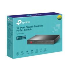 SWITCH PoE TP-LINK- 10 porturi Gigabit2-Port PoE si 6 PoE)- IEEE 8023af/at/bt- buget PoE 123W maxim- carcasa metalica TL-SG1210P