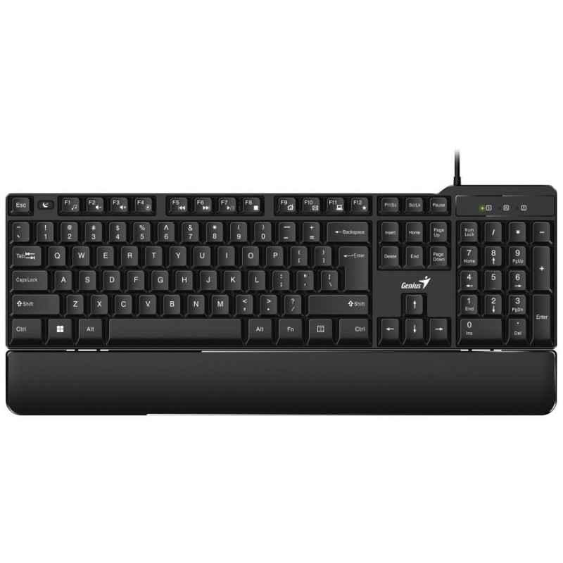 TASTATURA GENIUS USB- 105 taste 12 taste multimedia- palm rest- negru- KB-100XP 31310050400 timbru verde 08 lei)