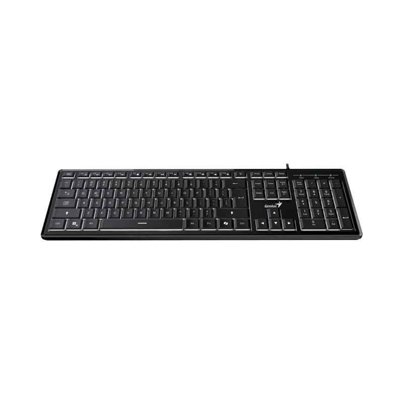 TASTATURA GENIUS USB- multimedia- 104 taste 12 taste multimedia- black- SlimStar 820 31310055400 timbru verde 08 lei)