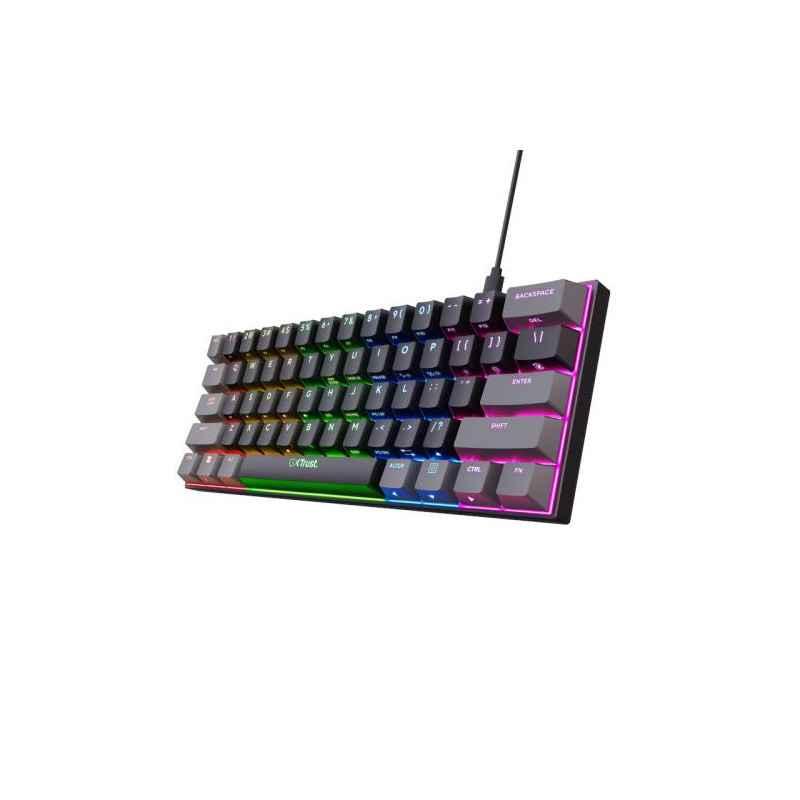 TRUST GXT 867 ACIRA 60% MINI GAMING KEYBOARD US 24882timbru verde 08 lei)