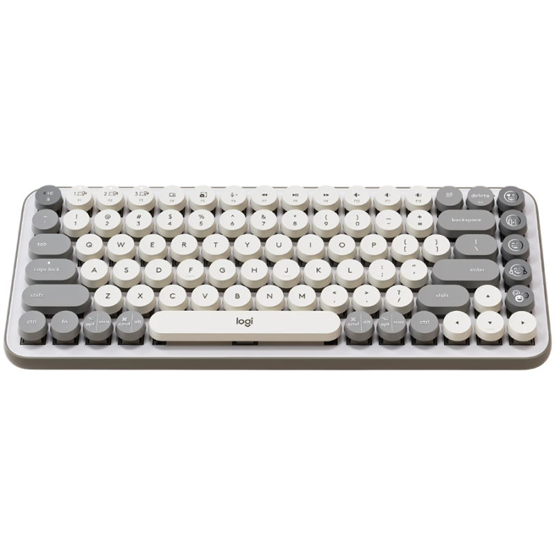 LOGITECH POP ICON KEYS - OFF WHITE - US INTL - BT - INTNL-973 920-013072timbru verde 08 lei)