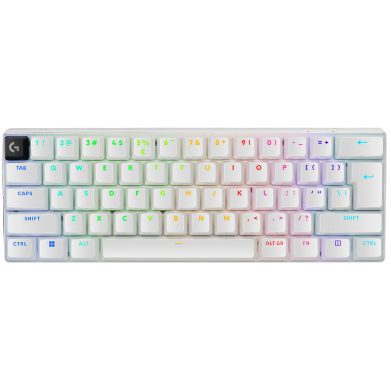 LOGITECH G PRO X 60 LIGHTSPEED Wireless Gaming KeyboardTactile) - WHITE - US INTL - 24GHZ/BT - EMEA28-935 - TACTILE SWITCH 920-0