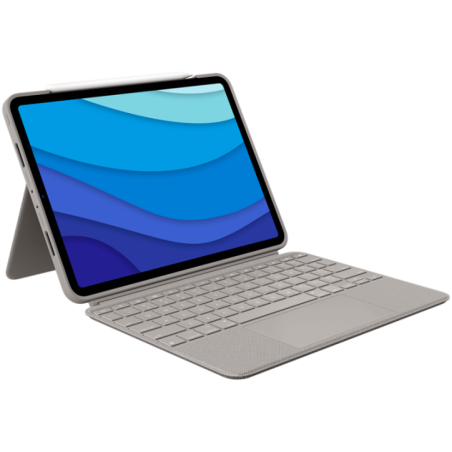 LOGITECH Combo Touch for iPad Pro 11-inch1st- 2nd- and 3rd generation) - SAND - US - INTNL- 920-010256timbru verde 08 lei)