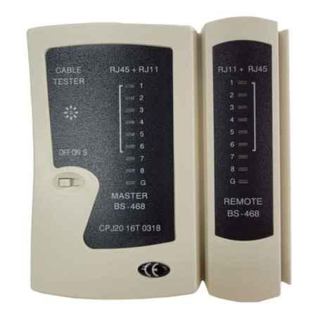TESTER CABLU RETEA SPACER- pt cablu UTP- FTP- conector RJ45- RJ11- RJ12- SPNT-TESTER-1timbru verde 08 lei)
