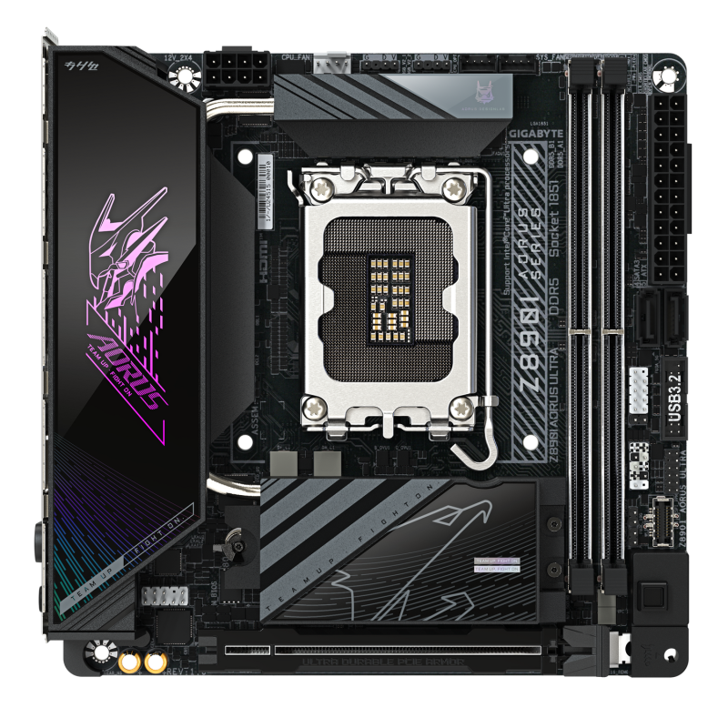 Placa de baza GIGABYTE Z890I AORUS ULTRA- LGA1851- DDR5- BT- Wi-Fi- Mini-ITX- Negru Z890I AORUS ULTRA