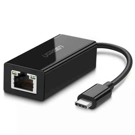 ADAPTOR RETEA Ugreen- US236 extern- USB Type-CT) la port 10/100/1000 Mbps RJ-45- negru 50307timbru verde 018 lei)