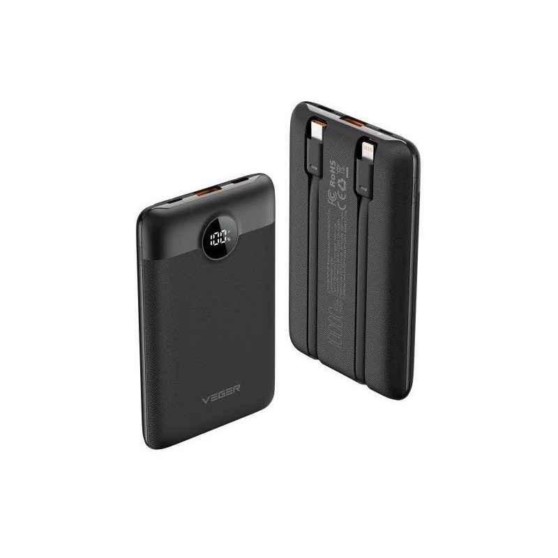 POWER BANK USB 10000MAH/225W W/CABLE C11 W1170 VEGER W1170timbru verde 08 lei)