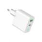 ALIMENTATOR retea 220V GEMBIRD- universal- 1 x USB Type-C D 20W- 1 x USB-A 30 QC 18W- indicator LED- alb- TA-UC-PDQC20L-W-01tim