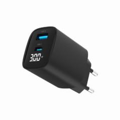ALIMENTATOR retea 220V GEMBIRD- universal- 1 x USB Type-C D 30W- 1 x USB-A 30 QC 20W- LCD display- negru- TA-UC-PDQC30LCD-BK-01