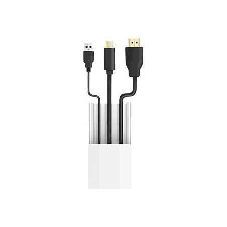 SET canal cablu cu acesorii Logilink- montaj pe perete- 67 piese- 9 x canal 30x15x432mm- plastic- alb- KAB0110