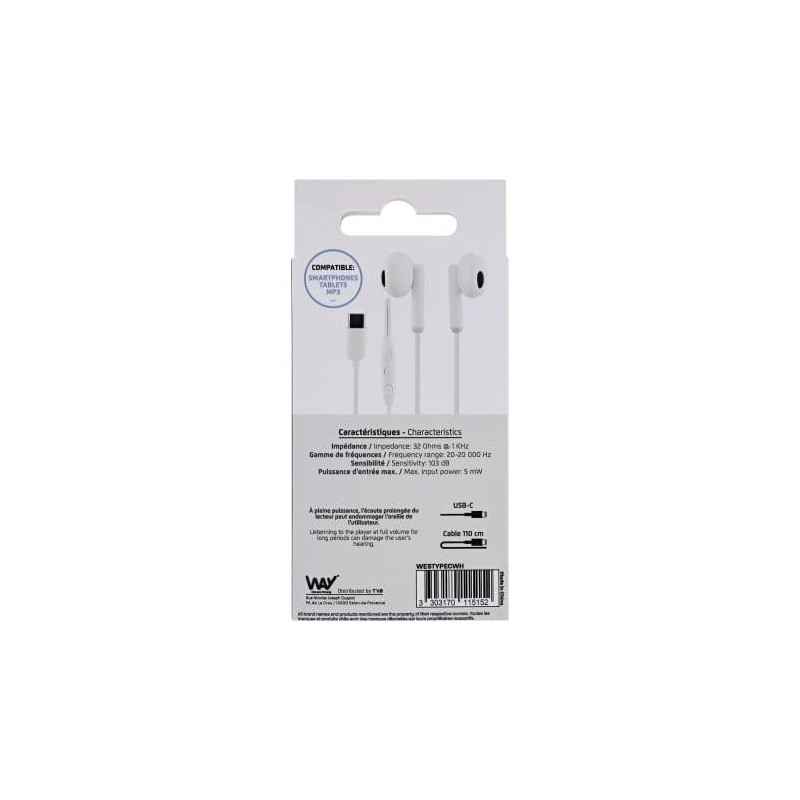 TNB WAY WIRED USB-C EARPHONES WESTYPECWHtimbru verde 018 lei)