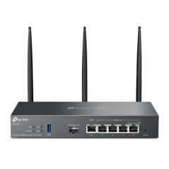 ROUTER TP-LINK VPN Gigabit- Omada Cat6 AX3000 Dual-Band WiFi 6- 6 Ã Gigabit RJ45 port- 3 antene externe detasabile- ER706Wtimbr